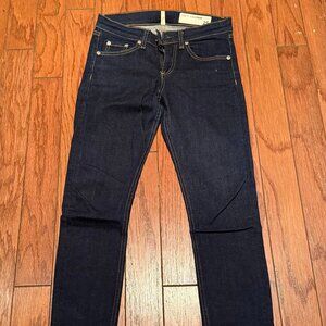 Rag & Bone High Waisted Skinny Stretchy Dark Wash Jeans Size 25